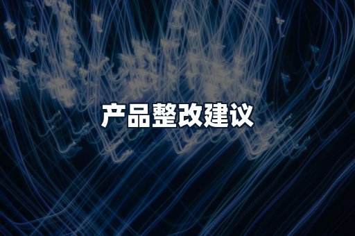 产品整改建议